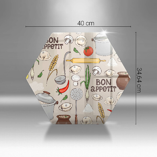 Üveg vágódeszka Konyha illusztráció