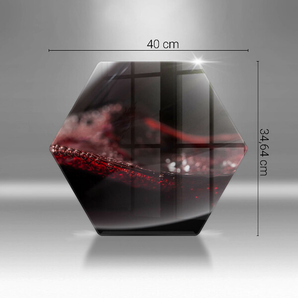 Üveg vágódeszka Vörösbor egy pohárban