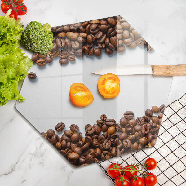 Üveg vágódeszka Kávébab