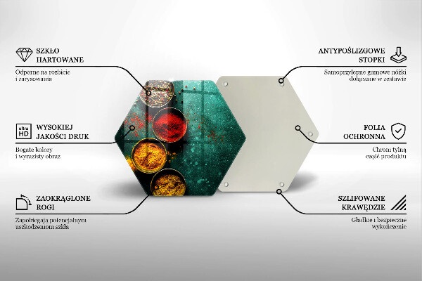 Üveg vágódeszka Keleti fűszerek