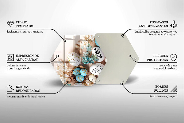 Üveg vágódeszka Húsvéti díszek