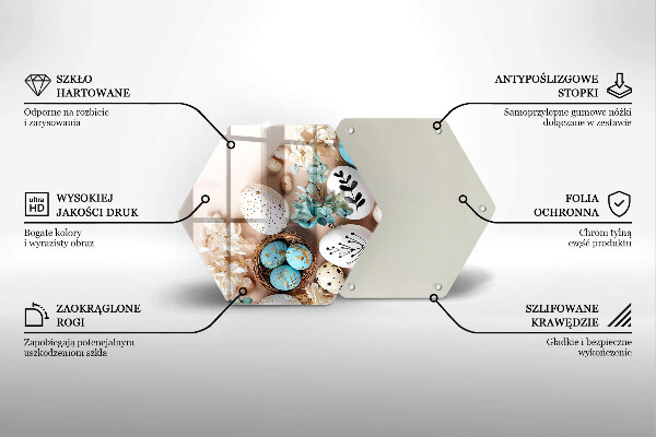 Üveg vágódeszka Húsvéti díszek