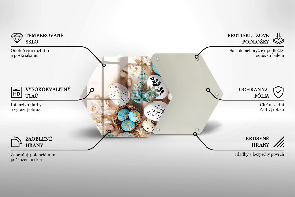Üveg vágódeszka Húsvéti díszek