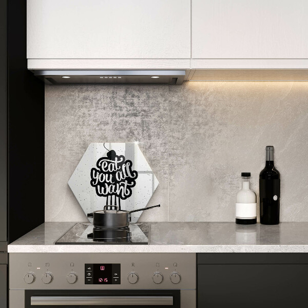 Üveg vágódeszka Eat all you want