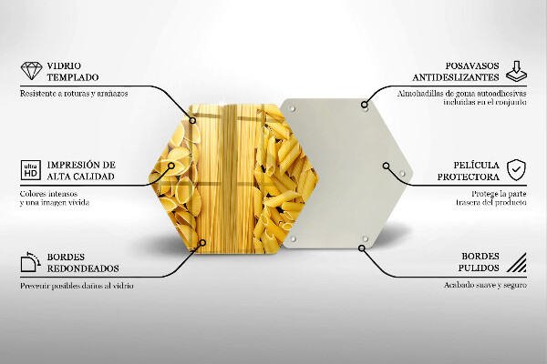 Üveg vágódeszka Tészta