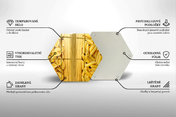 Üveg vágódeszka Tészta