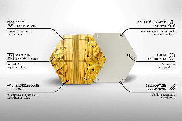 Üveg vágódeszka Tészta