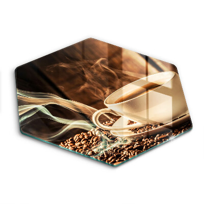 Üveg vágódeszka Csésze és kávébab