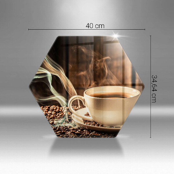 Üveg vágódeszka Csésze és kávébab