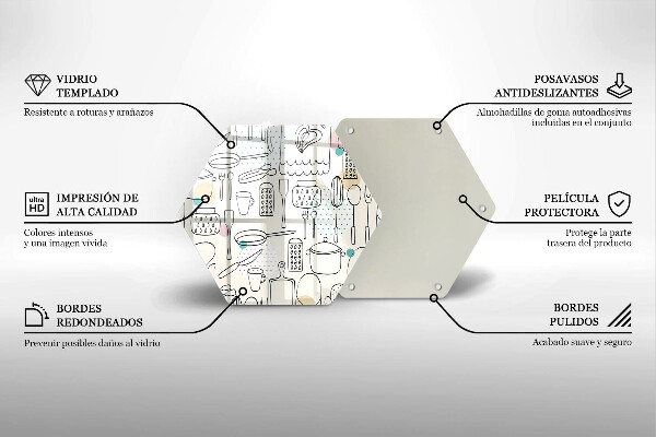 Üveg vágódeszka Konyhai kiegészítők