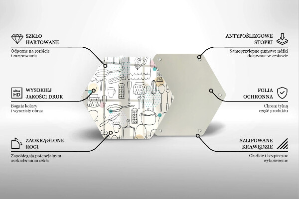 Üveg vágódeszka Konyhai kiegészítők