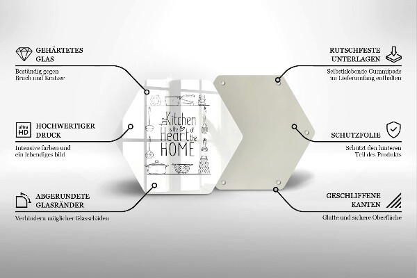 Üveg vágódeszka Felirat mondat