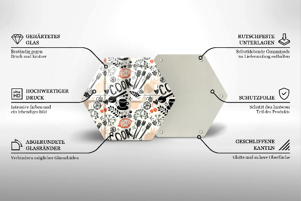 Üveg vágódeszka Rajzfilm konyhai motívum