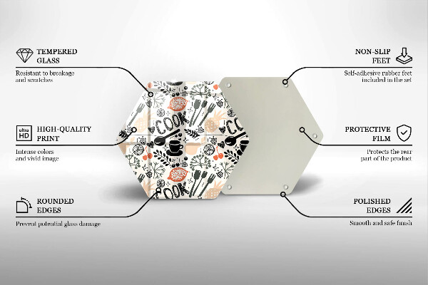 Üveg vágódeszka Rajzfilm konyhai motívum