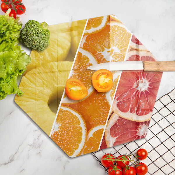 Üveg vágódeszka Színes gyümölcsök