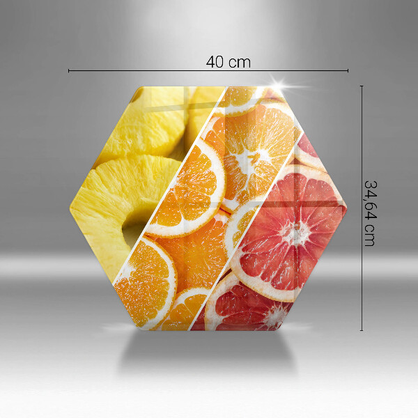 Üveg vágódeszka Színes gyümölcsök