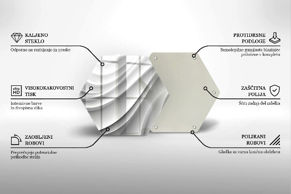 Üveg vágódeszka Geometriai vonalak
