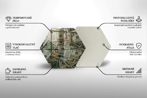 Üveg vágódeszka Pénz dollár