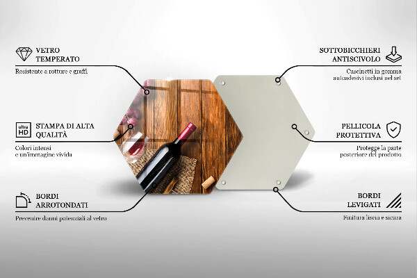 Üveg vágódeszka Egy üveg vörösbor