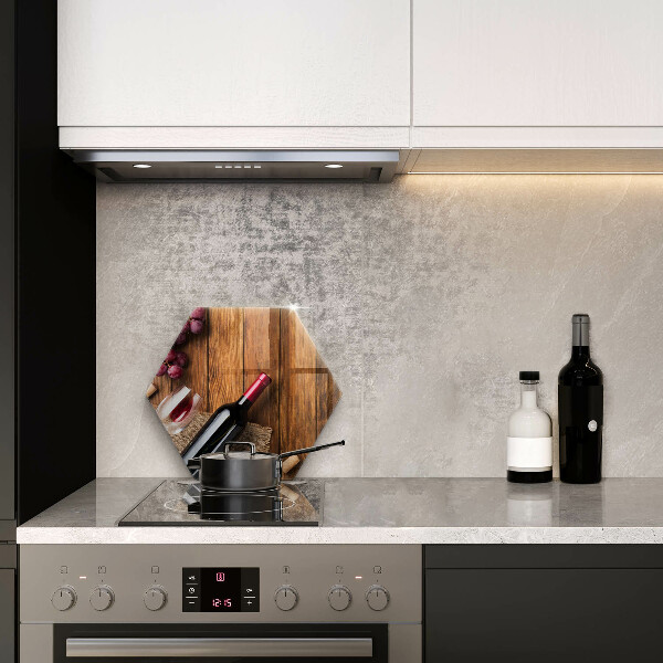 Üveg vágódeszka Egy üveg vörösbor