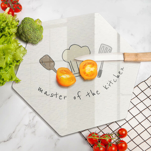 Üveg vágódeszka Master of the Kitchen