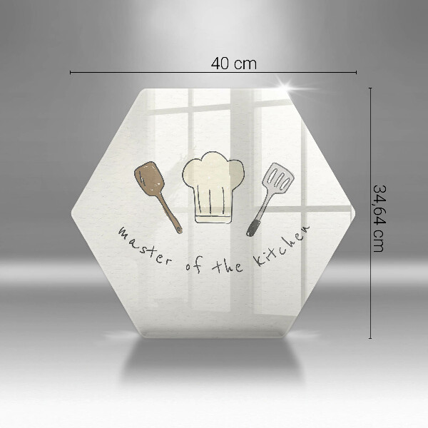 Üveg vágódeszka Master of the Kitchen