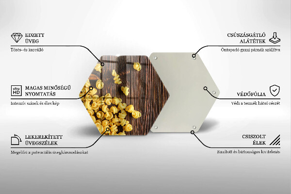 Üveg vágódeszka Tészta az asztalon