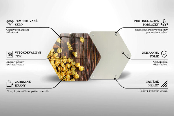 Üveg vágódeszka Tészta az asztalon