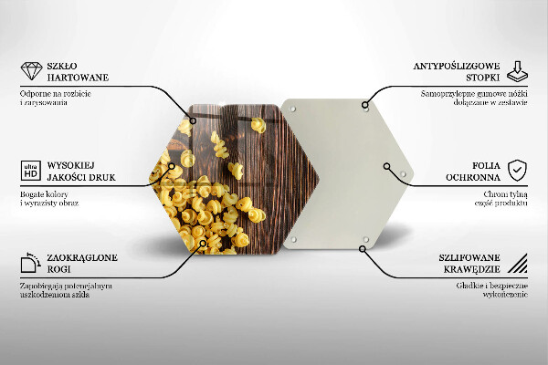 Üveg vágódeszka Tészta az asztalon