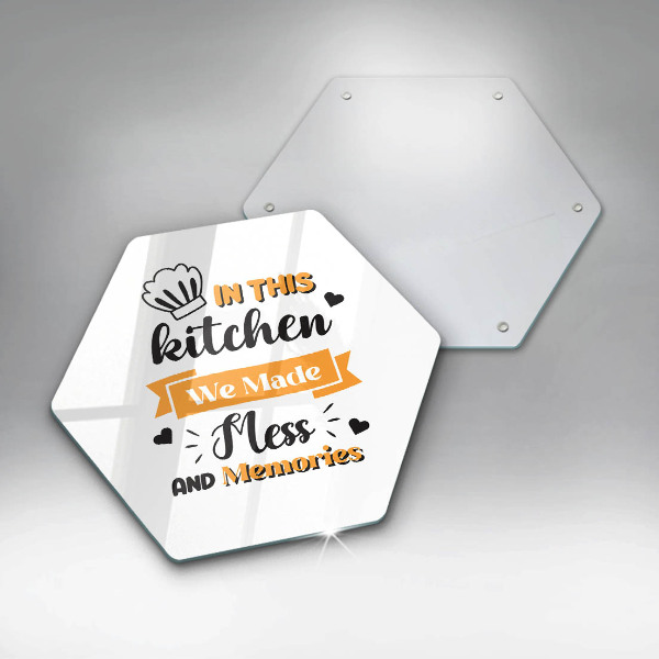 Üveg vágódeszka In this kitchen we made mess and memories