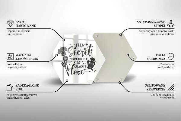 Üveg vágódeszka Felirat mondat