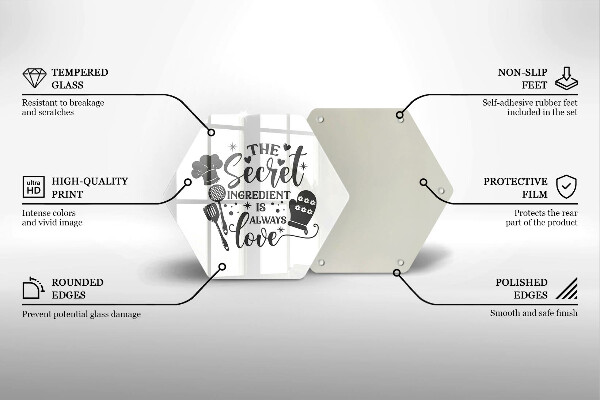 Üveg vágódeszka Felirat mondat