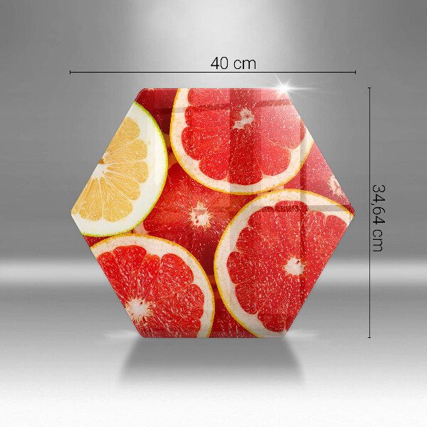 Üveg vágódeszka Grapefruit szeletek
