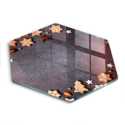 Üveg vágódeszka Mézeskalács karácsony