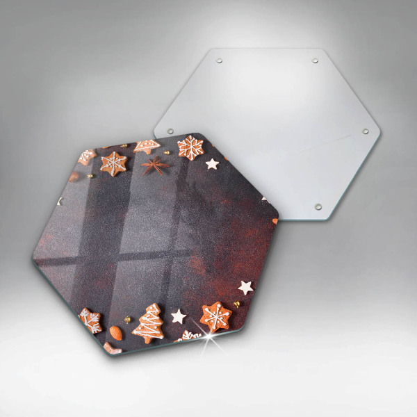 Üveg vágódeszka Mézeskalács karácsony