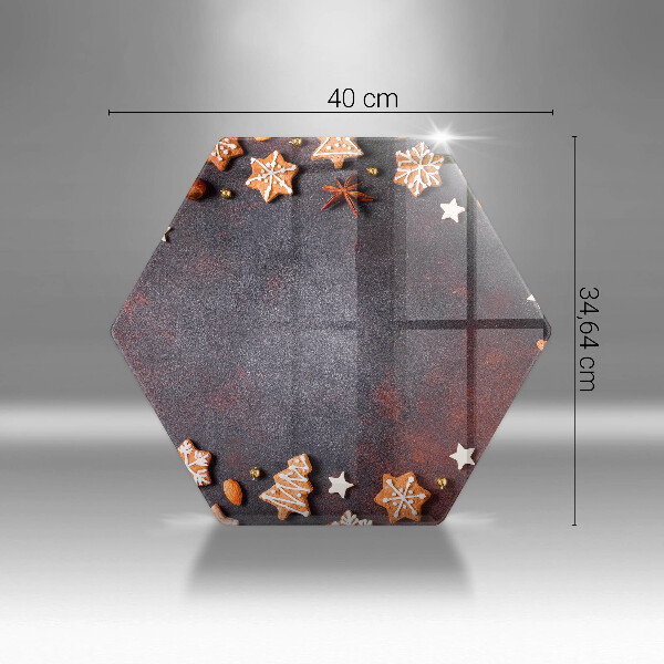 Üveg vágódeszka Mézeskalács karácsony