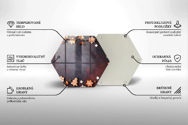 Üveg vágódeszka Mézeskalács karácsony