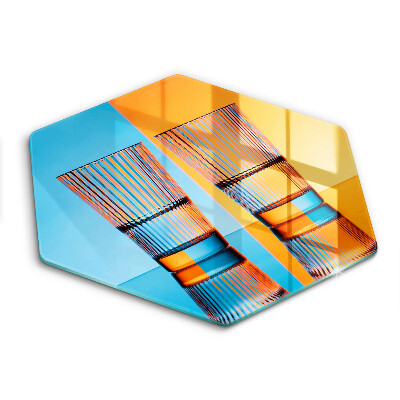 Üveg vágódeszka Két pohár vizet