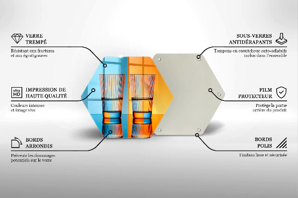 Üveg vágódeszka Két pohár vizet