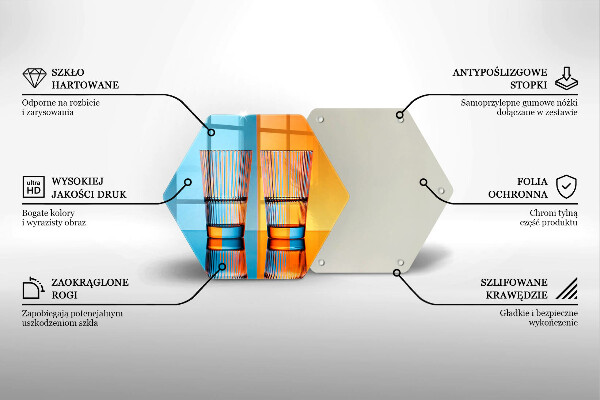 Üveg vágódeszka Két pohár vizet