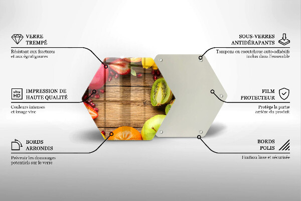 Üveg vágódeszka Friss gyümölcs