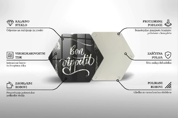 Üveg vágódeszka Bon Appetit