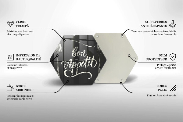 Üveg vágódeszka Bon Appetit