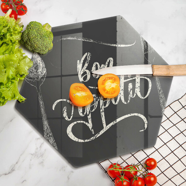 Üveg vágódeszka Bon Appetit