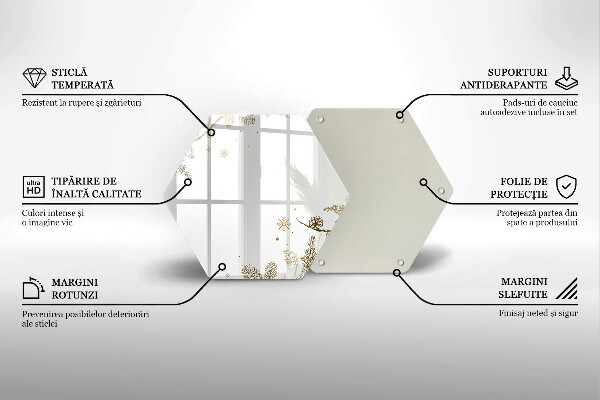 Üveg vágódeszka Téli díszek