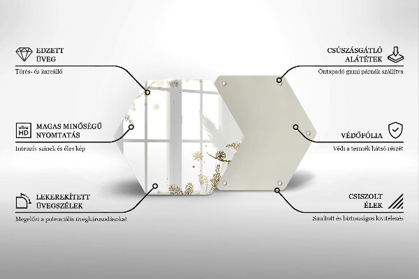 Üveg vágódeszka Téli díszek