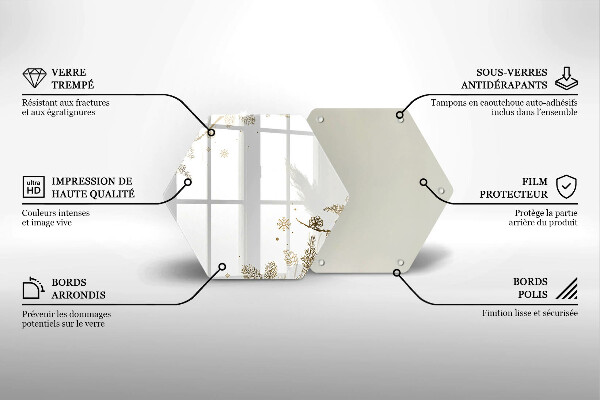 Üveg vágódeszka Téli díszek