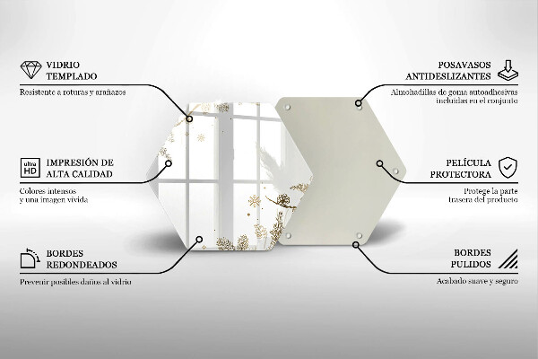 Üveg vágódeszka Téli díszek