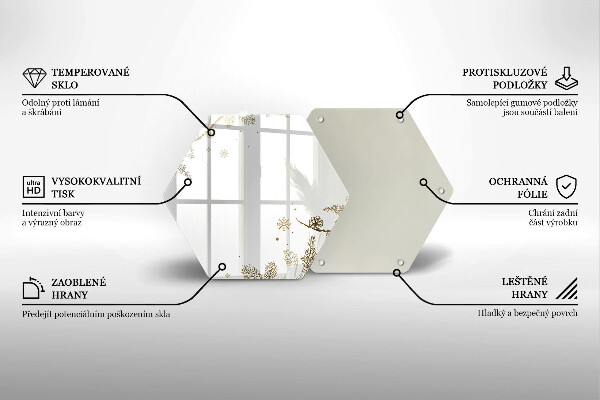 Üveg vágódeszka Téli díszek