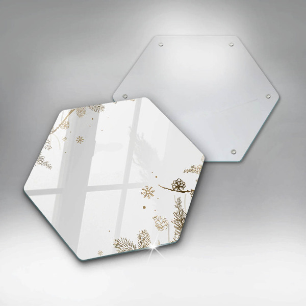 Üveg vágódeszka Téli díszek